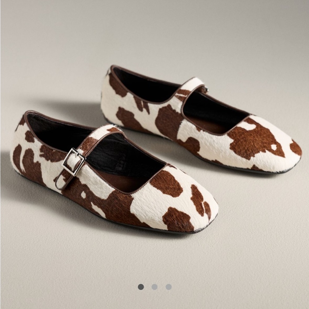 Like NEW Jeffrey Campbell Elise cow print Mary Janes